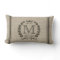 Monogrammed Family Logo Burlap Look Lumbar Pillow