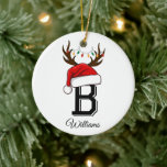 Monogrammed Family Santa Claus Christmas  Ceramic Ornament<br><div class="desc">Monogrammed Family Santa Claus Christmas</div>