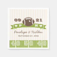 Monogrammed Football Wedding