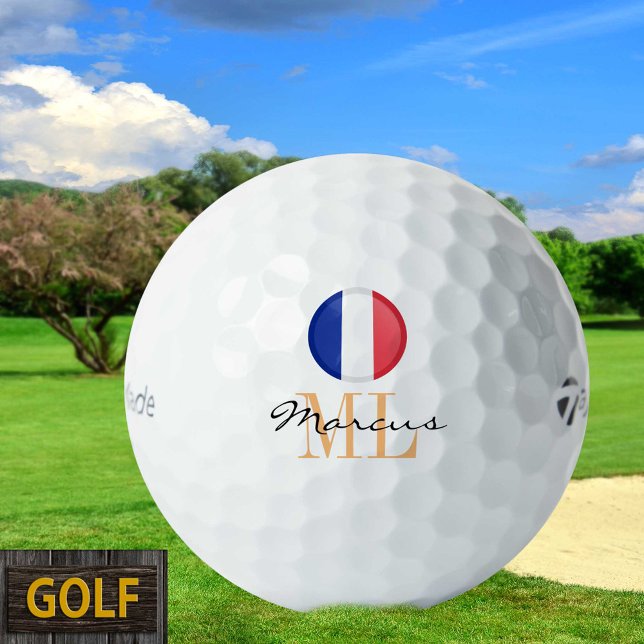 Monogrammed French Flag & France Golf Balls (Creator Uploaded)