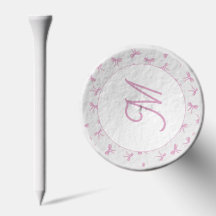 Monogrammed Frilly Coquette Pink watercolor Bow 