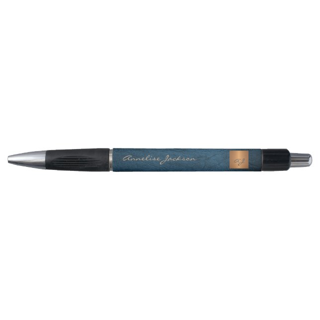 Monogrammed gold elegant name script pen (Front)