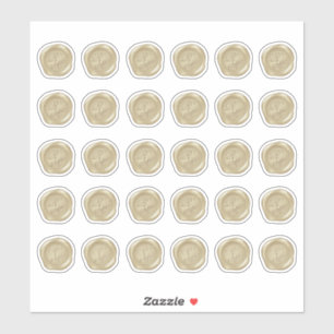 Monogrammed Gold Faux Wax Seals