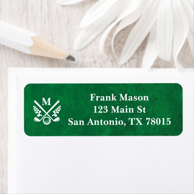 Monogrammed Golf Return Address (Insitu)