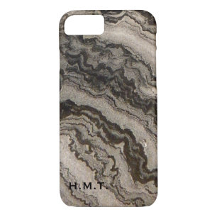 Monogrammed Granite Swirls iPhone 7 Case