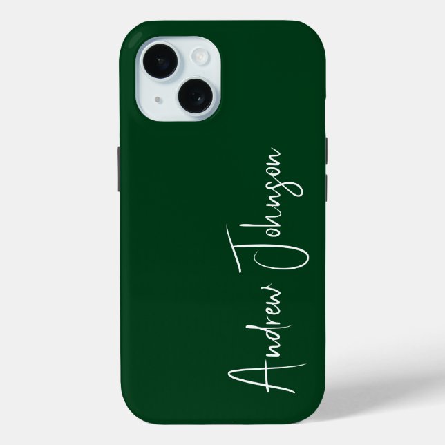 Monogrammed Green  Case-Mate iPhone Case (Back)