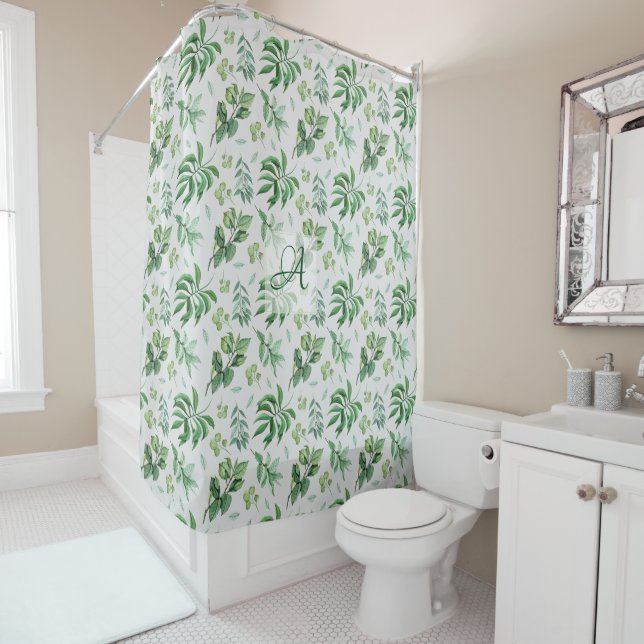 Monogrammed Green Leave Botanical Home Decor (In Situ)