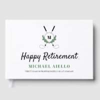 Monogrammed Greenery Golf Themed Retirement Party