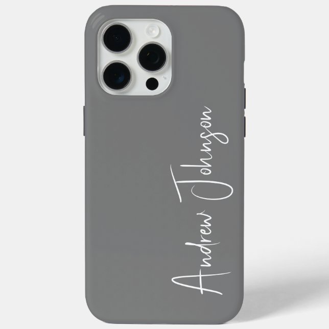 Monogrammed Grey  Case-Mate iPhone Case (Back)