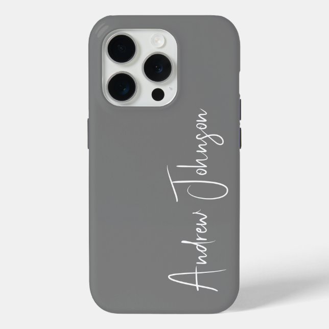 Monogrammed Grey  Case-Mate iPhone Case (Back)