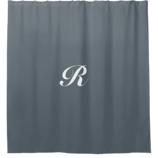 Monogrammed Grey Solid Colour Personalized Custom