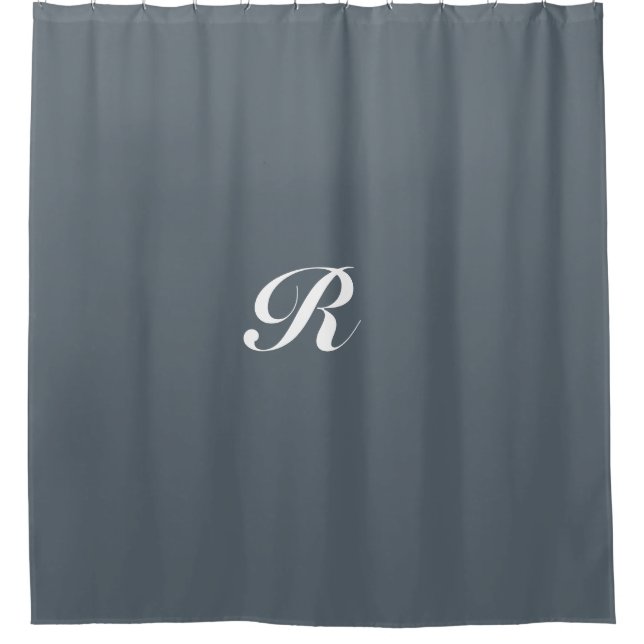 Monogrammed  Grey Solid Colour Personalized Custom (Front)