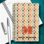 Monogrammed Groovy Mod Pattern Planner<br><div class="desc">This personalized planner features your monogram and first name in chic lettering on a background of a retro mod pattern in groovy colours. Ideal for yourself or a great gift for any occasion. MATCHING items in our collection.</div>