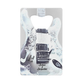 Monogrammed Guitar Bottle Opener Credit Card Bottle Opener
