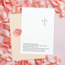 Monogrammed Hand Lettered Chic Cross Wedding