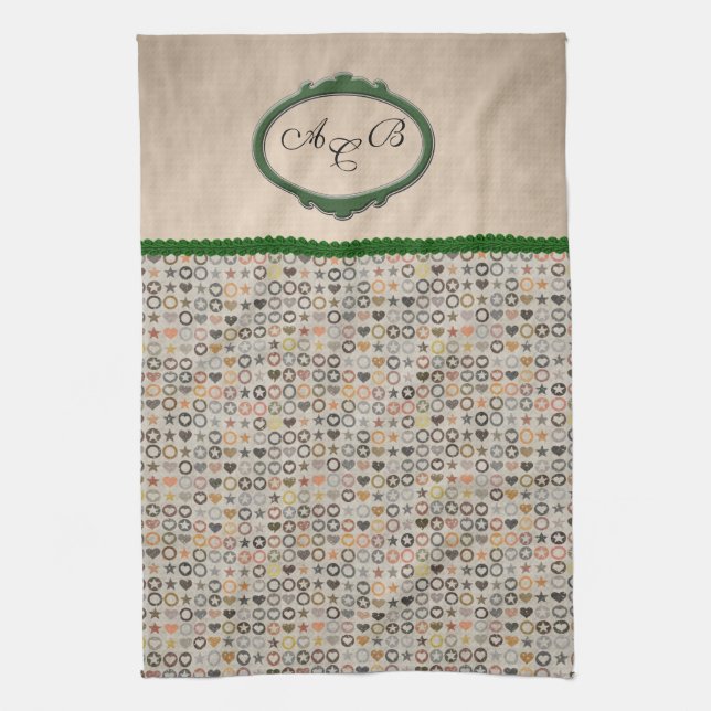 Monogrammed Hand Towels template (Vertical)