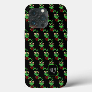 Monogrammed Happy Bookworm Black iPhone 13 Pro Case