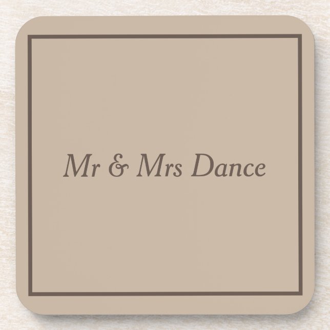 Monogrammed Hard plastic coaster (Front)