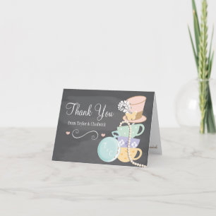 MONOGRAMMED HATTER MARIAGE CARTE DE REMERCIEMENTS