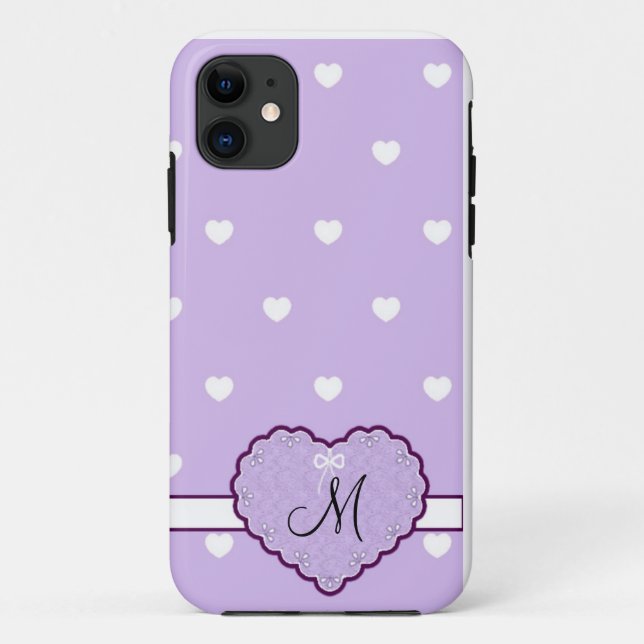 Monogrammed Heart iPhone 5 Coque (Dos)
