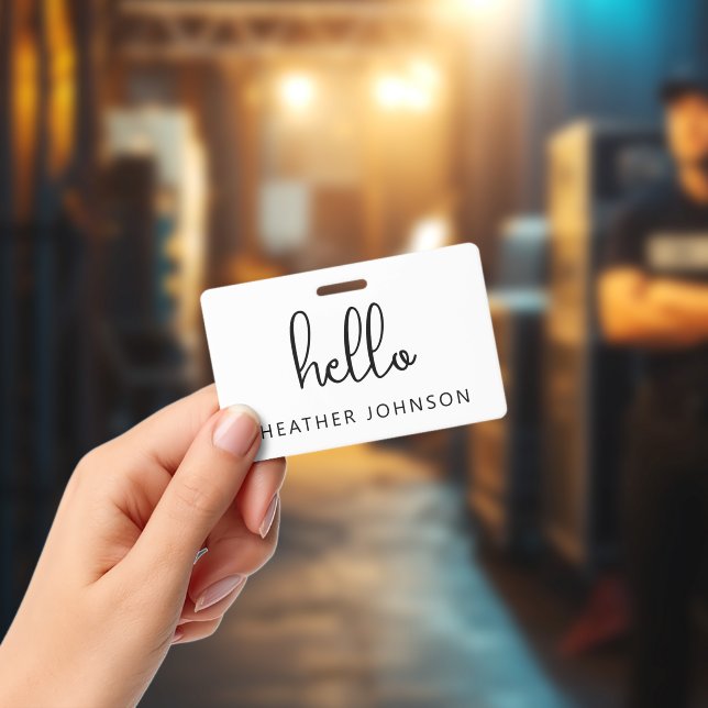 Monogrammed Hello Name Badge (Concert)