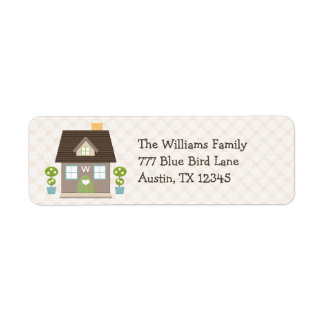 Monogrammed House Return Address Labels