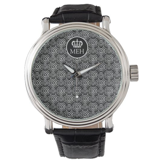 Monogrammed HS Royal Black Peddler Watch