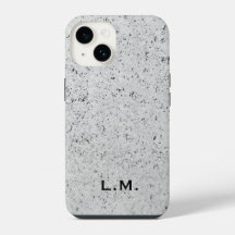 Monogrammed Illustrated Concrete iPhone Case
