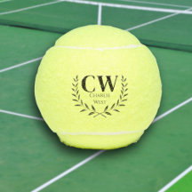 Monogrammed Initial Custom Minimalist Tennis Ball 
