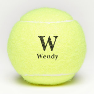 Monogrammed Initial Custom Modern Tennis Balls