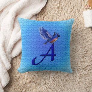Monogrammed Initial Un Coussin américain MoJo