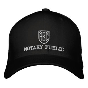 Monogrammed Initials Notary Public Customized Embroidered Hat