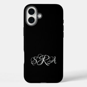 Monogrammed iPhone 16 Plus Coque