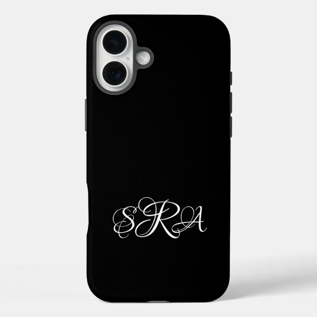 Monogrammed iPhone 16 Plus Coque (Verso)
