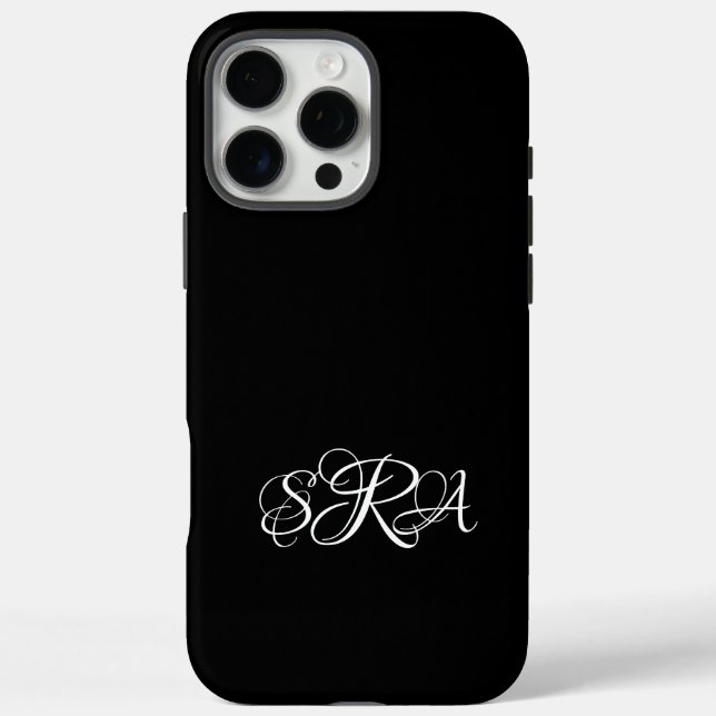 Monogrammed iPhone 16 Pro Max Coque (Verso)