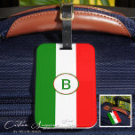 Monogrammed Italian Flag Luggage Tag<br><div class="desc">Tailored with love and a meticulous eye for detail, our Monogrammed Italian Flag Luggage Tag is the perfect blend of style and functionality. Featuring a vivacious representation of the Italian flag, this unique accessory celebrates Italian roots while providing a stylish way to identify your luggage. Each luggage tag is designed...</div>