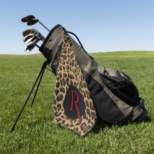 Monogrammed Jaguar Pattern Golf Towel