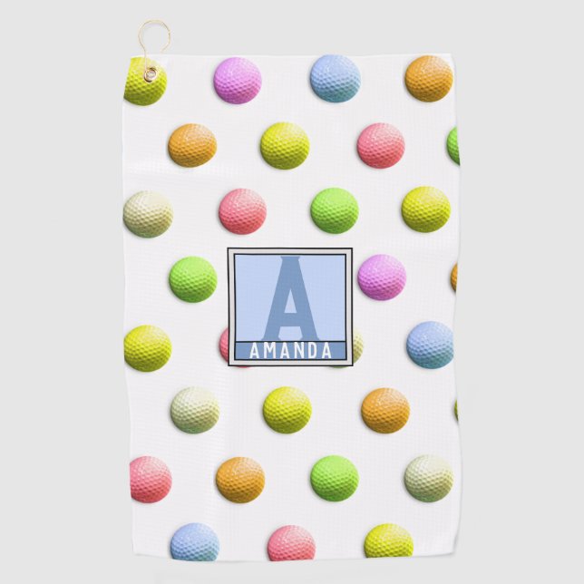 Monogrammed Ladies Golf Gifts Towel (Front)