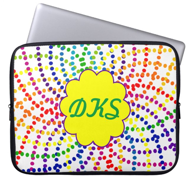 Monogrammed laptop case (Front)