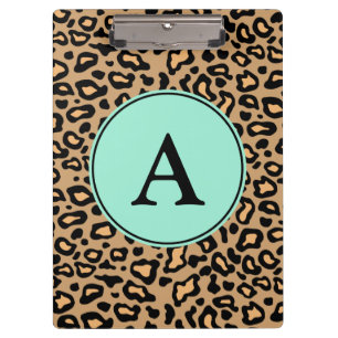 Monogrammed Leopard Clipboard