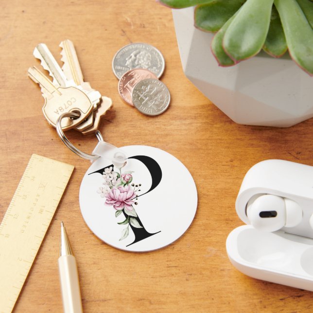 Monogrammed Letter P | Keychain (Desk)