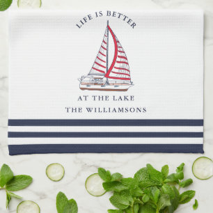 Monogrammed Life is Better at the Lake Kitchen Towel