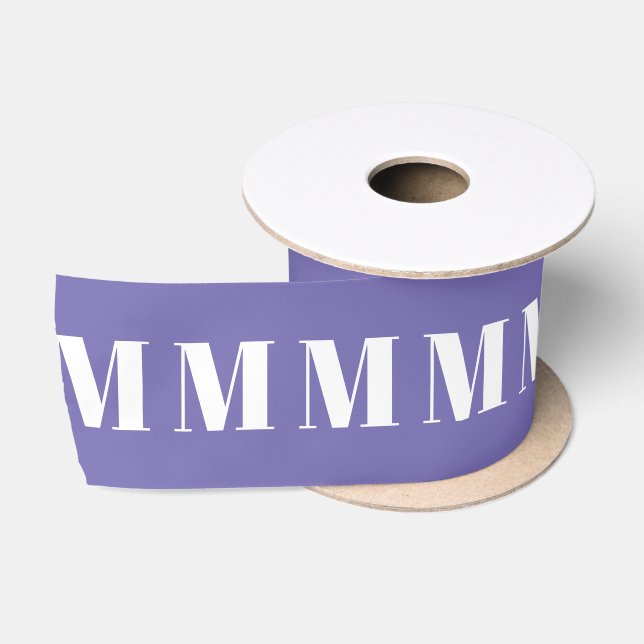 Monogrammed lilac Periwinkle custom initial number Satin Ribbon (Spool)