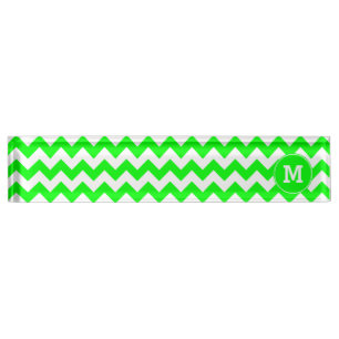 Monogrammed Lime Zigzag Pattern Nameplate