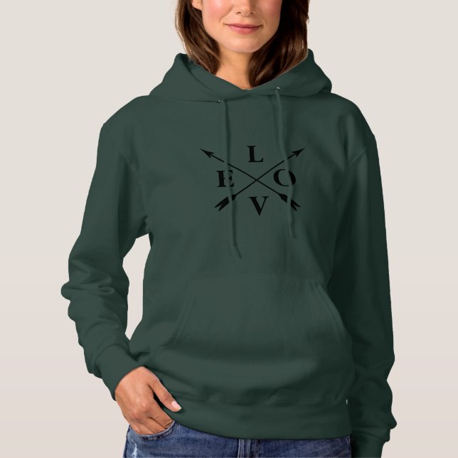 monogrammed love hoodie (Front)
