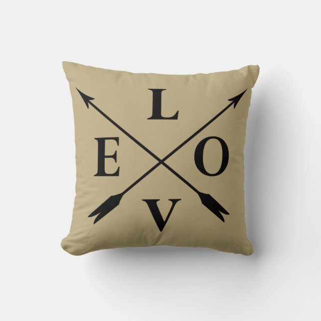 Monogrammed love throw pillow (Front)