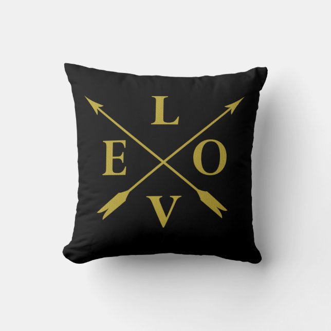 monogrammed love throw pillow (Front)