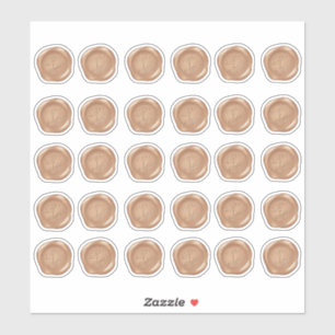 Monogrammed Lt Copper Faux Wax Seals