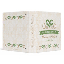 Monogrammed Lucky in Love Shamrock Wedding Planner