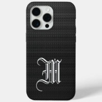 Monogrammed "M" Faux Carbon Fibre OtterBox